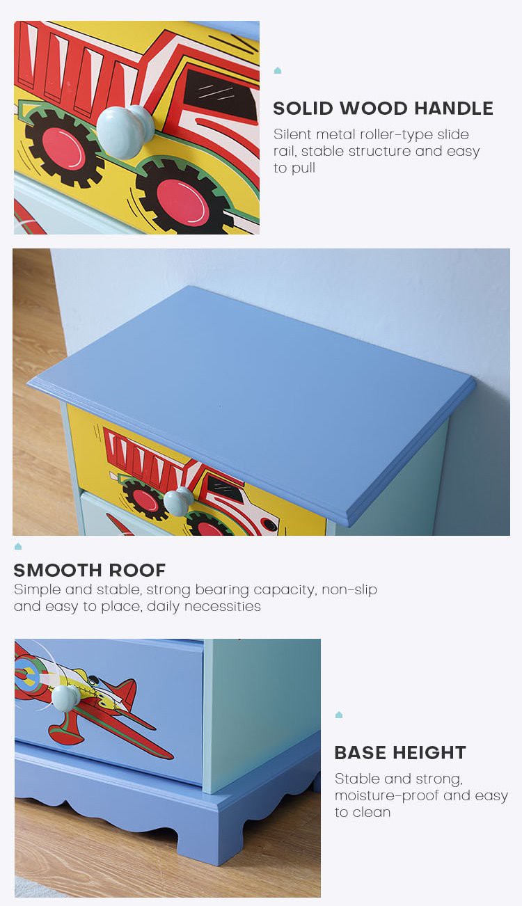 3 drawer Blue Kids Storage Organizer (11)