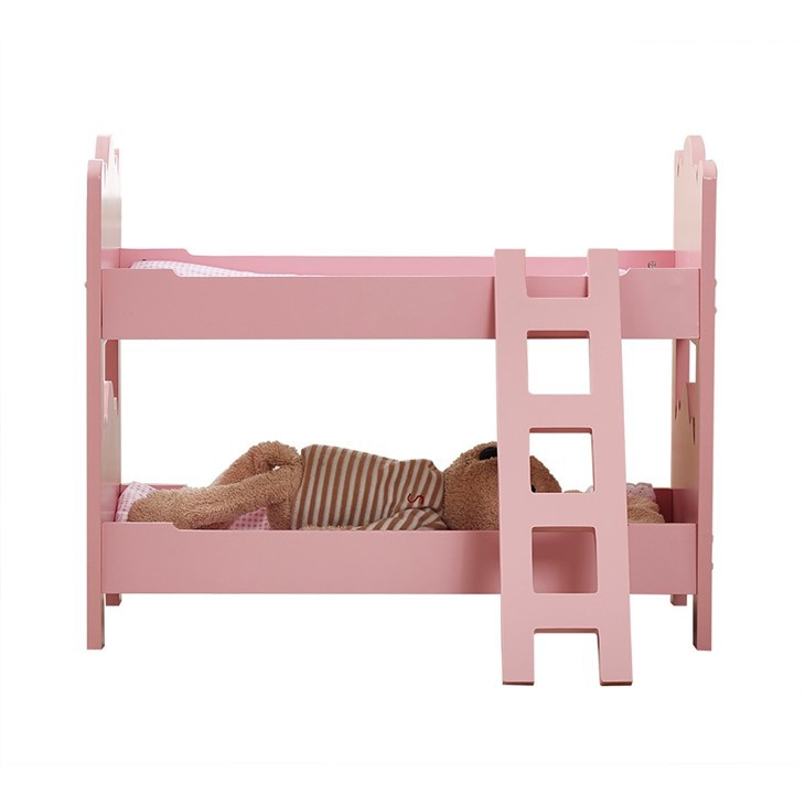 Wooden Dollhouse Bed With Ladder